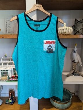 Jaws Pocketed Sea Blue Tank Top Shirt Size 2XL